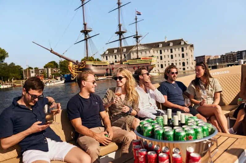 Amsterdam Booze Cruise with Unlimited Drinks