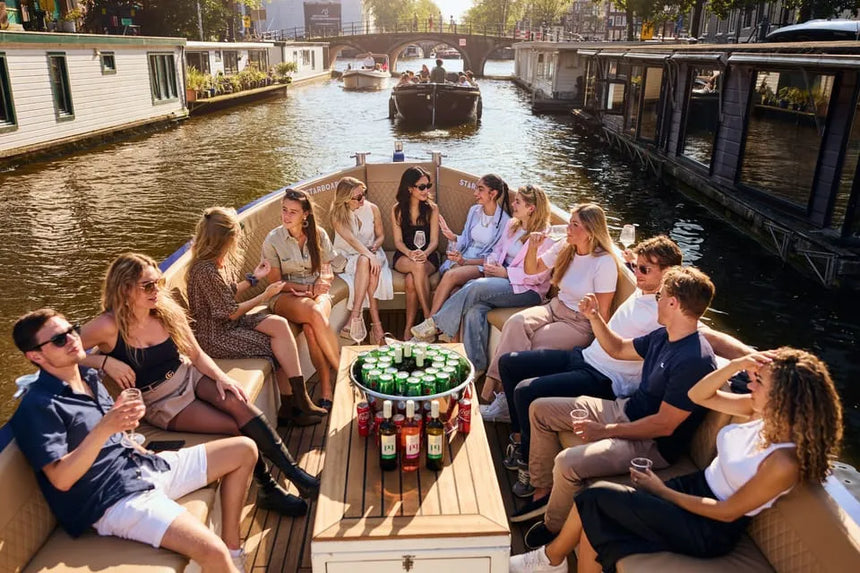 Amsterdam Booze Cruise with Unlimited Drinks