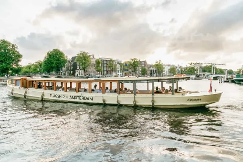 Croisière sur les canaux d'Amsterdam avec fromage et boissons illimités en option (vaisseau amiral)