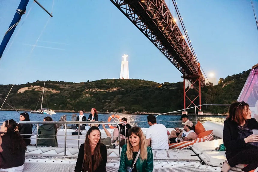 Catamaran Lisbon Boat Tour with Relaxing Sunset Cruise