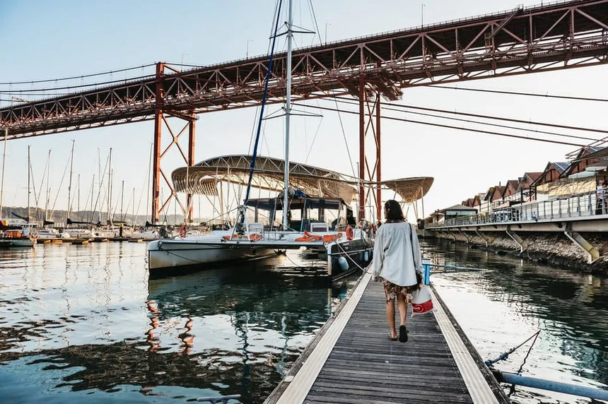 Catamaran Lisbon Boat Tour with Relaxing Sunset Cruise