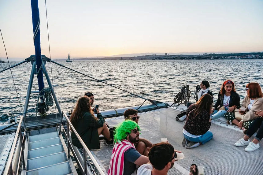 Catamaran Lisbon Boat Tour with Relaxing Sunset Cruise