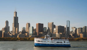 Chicago Michigan Gölü Silueti Tekne Turu ile Sesli Rehber