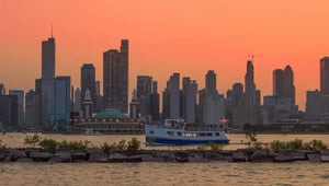 Chicago Michigan Gölü Silueti Tekne Turu ile Sesli Rehber