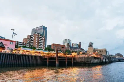 Hamburg Boat Tour with Evening Lights and Harbor Views