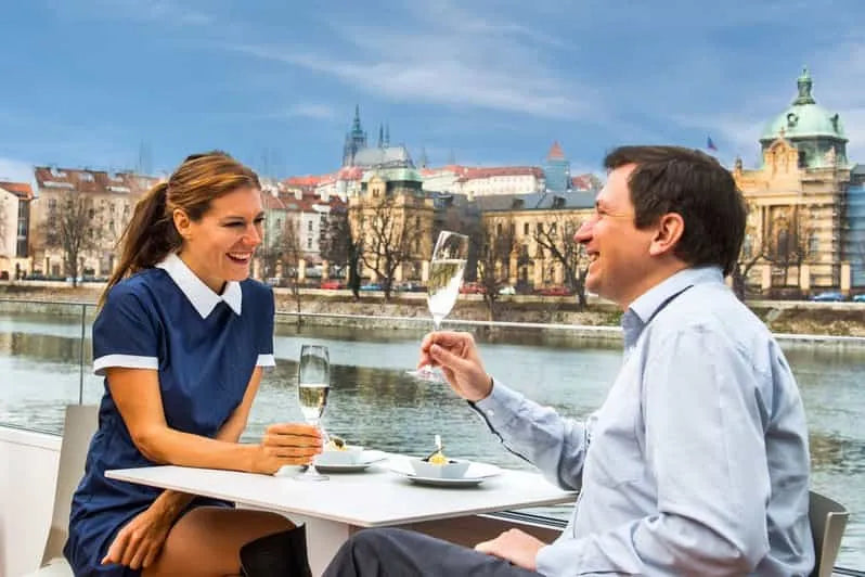 Prague Evening Eco Boat Cruise with Prosecco