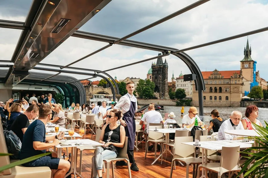 Prague Vltava River Lunch Cruise with Glass Boat Views