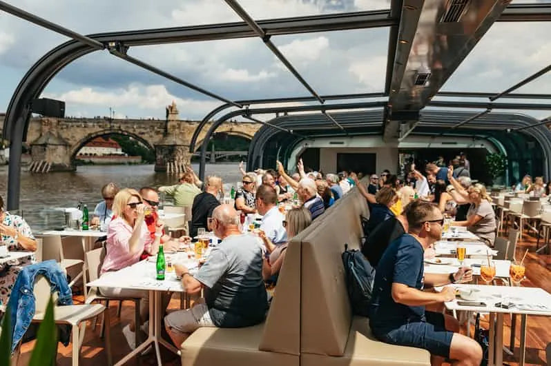 Prague Vltava River Lunch Cruise with Glass Boat Views